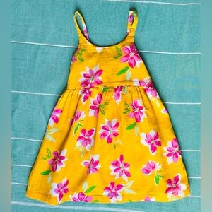 Old Navy sz 5 Years Yellow Floral Cotton Dress